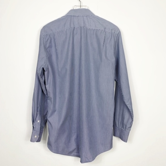 Nordstrom Blue/White Pinstripe Button Down Shirt - Picture 5 of 8